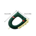 thumbnail image 2 of Raindrops Green Corduroy Toilet Seat Cushion with Good Elasticity and Neat Zipper for Bathroom Use Fits Most Toilets, 2 of 7