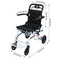thumbnail image 2 of WETS Lightweight Foldable Transport Wheelchair with Handbrakes and Wheels, 2 of 8