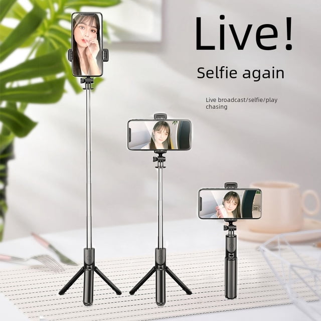 Palo selfie con Bluetooth integrado, palo selfie multifuncional, soporte portátil