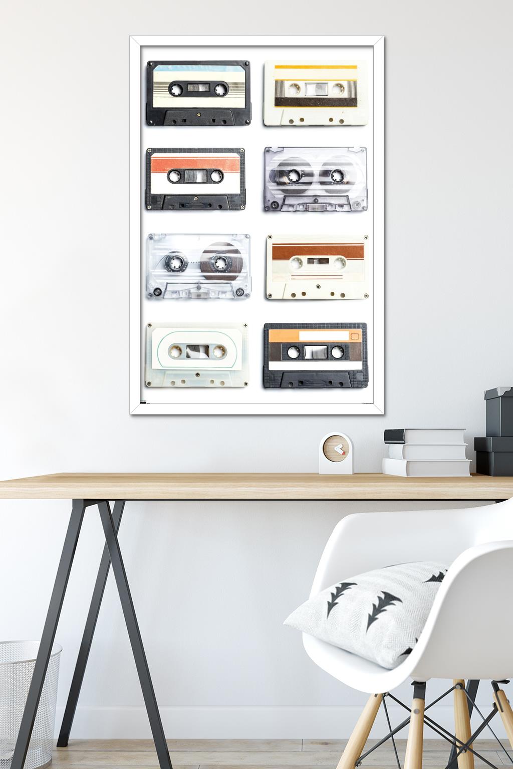 Cassettes Wall Poster, 22.375" x 34" Framed