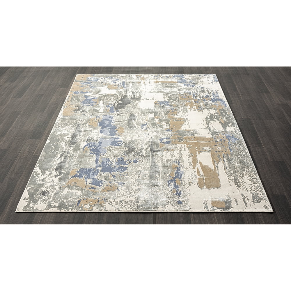 Harlow Hill Cherry Abstract Modern/Contemporary Luxelon Blend Indoor Area Rug, 2' x 3'