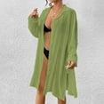 thumbnail image 6 of Aloohaidyvio Beach Cover Up Clearance，Womens Bathing Suit Cover Ups Bikini Swimsuit Coverup Drawstring Beach Dress Shirt, 6 of 6
