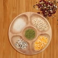 thumbnail image 4 of Assiette Divisée Ronde, Forme Ronde en Bois Assiette Alimentaire en Bois Valeur Imbattable, 4 of 9