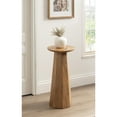 thumbnail image 2 of Kate and Laurel Hemingson Modern Mango Wood Round Drink Table, 10 x 10 x 22, Natural Wood, Mid-Century Circle Pedestal Table for Use as Bedroom Nightstand, Indoor Plant Stand, or Living Room Accent, 2 of 8