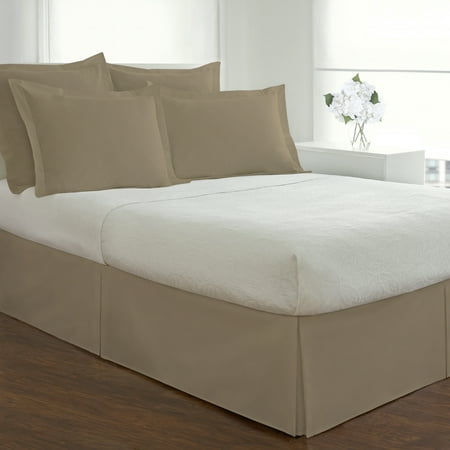 Tailored poplin collection with bed skirts and shams, King