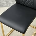 thumbnail image 2 of Modern Dining Chairs with PU Leather Padded Seat Dining Living Room Chairs Upholstered Chair with Metal Legs Design for Kitchen, Living, Bedroom, Dining Room Side Chairs Set of 4 (Black+PU ), 2 of 9