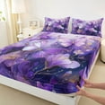 thumbnail image 3 of Homewish Floral Butterflies Girl 3pcs Twin Sheet Sets,Gradient Purple Twin Fitted Sheet,Dreamy Princess Breathable Flat Sheet,Microfiber Bedroom Decor, 3 of 7