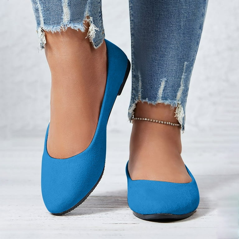 Blue flat shoes hotsell