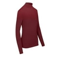 thumbnail image 3 of M&M SCRUBS Women's Long Sleeve Turtle-Neck T-Shirt Under Scrub (Burgundy, X-Small), 3 of 5