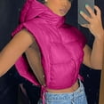 thumbnail image 6 of jtjvou Women's Winter Oversized Puffer Vest Quilted Lightweight Stand Collar Sleeveless Padded Puffy Jackets Coat with Pockets Pink L, 6 of 7