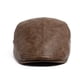thumbnail image 2 of Gorra plana de cuero Gatsby Newsboy para hombre, color marrón, 2 of 3