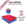 thumbnail image 2 of Piso Tatami 2m² 2pz Artes Marciales Gym Foamy 100x100x2cm Azul/Rojo, 2 of 5