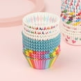 thumbnail image 6 of 100Pcs Colorful Party Muffin Cup Rainbow Wrapper Baking Boxes Paper Cupcake Cake Mold 3, 6 of 8