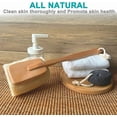 thumbnail image 4 of Natural Exfoliating Loofah luffa loofa Bath Brush On a Stick - with Long Wooden Handle Back Scrubber Shower Body Brush Remove Dead Skin Back Brush for Men & Women Pack of 1, 4 of 4