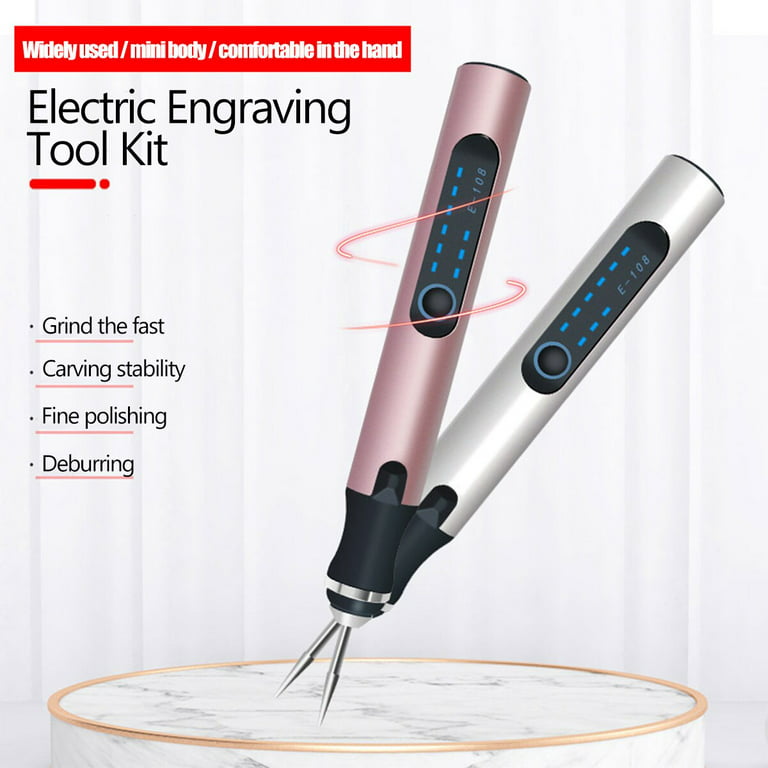 Engraving Pen Portable Electric Engraving Tool Kit, Rechargeable Engraver  Machine for Metal Glass Wood Leather Jewellery Carving Drilling Lettering