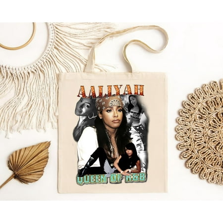 vintage Limited AAliyah Vintage 90s Tote Bag  AAliyah Queen Of R&B Bag  Gift For Men Women  Bag  Hoodie  Youth  Long Sleeve-TH12468