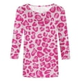 thumbnail image 4 of Chemise Oversize à Manches 3/4 pour Femmes 2023 Mode Décontractée Imprimée Enterrement de Vie de Jeune Fille Été Col Rond Manches Longues Haut/chemise Aguichant Costumes d'Halloween pour Femmes en Liquidation, 4 of 5