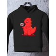 thumbnail image 3 of Cute Red Dinosaur Rawr Hoodie Toddler -Image by Shutterstock,  2 Toddler, 3 of 4