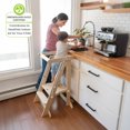thumbnail image 5 of Little Partners Learn 'N Fold Learning Tower, Foldable Toddler Tower Baby Kitchen Stool - Kitchen Stool Helper Adjustable Ladder for Kids Ages 2 to 6 - Natural, 5 of 12