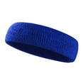 thumbnail image 2 of Stretchy Cotton Terry Sweat Wicking Sports Headbands Non Wide Knit Workout Hair Bands Moisture Absorbing Athletic Head Wraps for Running Cycling Yoga Gym Outdoor Exercise, 2 of 8