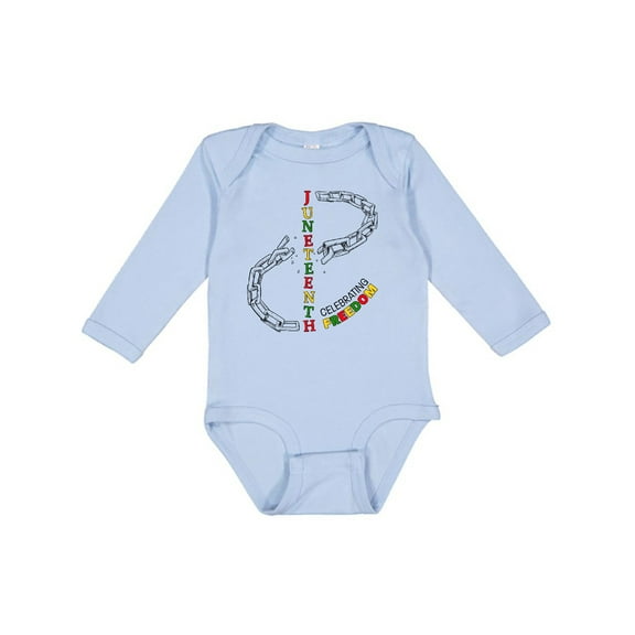 Inktastic Juneteenth-Celebrating Freedom- Breaking Chains Boys or Girls Long Sleeve Baby Bodysuit