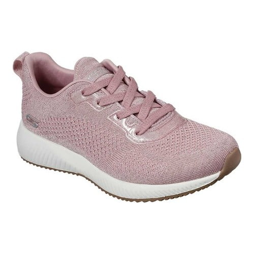 Skechers Bobs Sport Squad Total Glam Ladies Light Pink Memory Foam Trainers