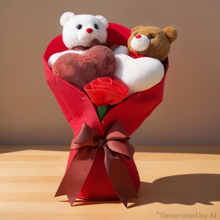 Way To Celebrate Valentine's Day 13" Medium Bear Bouquet photo 3