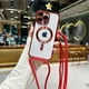 thumbnail image 1 of Funda magnética transparente con cordón cruzado para iPhone 16, 15, 14, 13, 12, 11 Pro Max Plus, funda trasera galvanizada de TPU suave Magsafe Red For iphone 11, 1 of 6