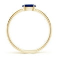 thumbnail image 2 of ANGARA Natural Oval Blue Sapphire Solitaire Ring With Diamonds in 14K Yellow Gold for Women (Size-6x4mm) | September Birthstone, Anniversary, Jewelry Gift for Women | Natural Blue Sapphire Ring, 2 of 10