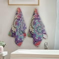 thumbnail image 4 of SKYSONIC Bohemian Soft Hand Towels set of 2, Absorbent Bath Towel Decorative Fingertip Towels for Bathroom Gym Spa Hotel Beach Swimming Pool,14.4 x 28.3 inch, 4 of 7