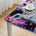 thumbnail image 5 of Acheng Unicorn Stars Magical Square Tablecloth for Picnic Dining Kitchen Farmhouse 100% Polyester Fiber 52*52, 5 of 8
