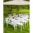 thumbnail image 4 of Boanket Outdoor Tablecloth with Umbrella Hole for Patio/Picnic/Party/Camping, Green Spring Floral Waterproof Table Cloth Rectangle Table Cover Washable, Summer Botanical Elegant (60"x 84"), 4 of 7