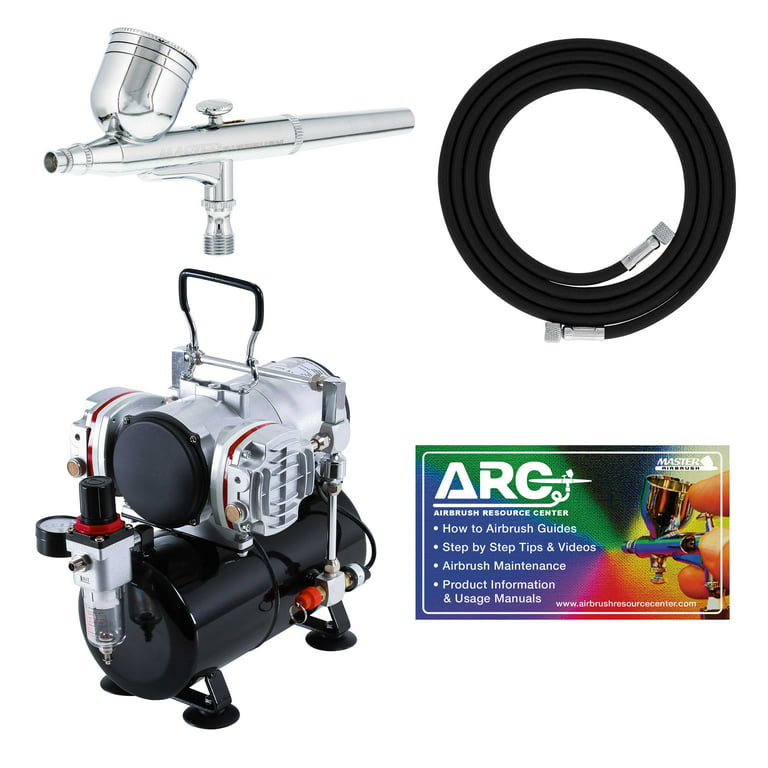 Airbrush Compressor and Dual Action Gun Complete Set