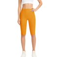 thumbnail image 2 of Yoga Pants JIANLAI High Waist Solid Biker Shorts, Stretch Knee‑Length Athletic Workout Shorts, Soft Breathable Active Bottoms For Gym Fitness Cycling Jogging Lounging, 2 of 8