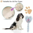 thumbnail image 5 of LHYXU Small Dog Brush, Soft Dog Grooming Comb for Shih Tzus, Yorkies, Maltipoos, Maltese, Love Shape Puppy Massaging Pet Hair Brush, Cat Brush, for Small Dogs Cats of All Hair Types (BlueGreen), 5 of 7