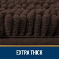 thumbnail image 5 of Buganda Bathroom Rugs 47x17, Quick Dry Machine Washable Chenille Bath Mats with Rubber Backing, Brown, 5 of 9