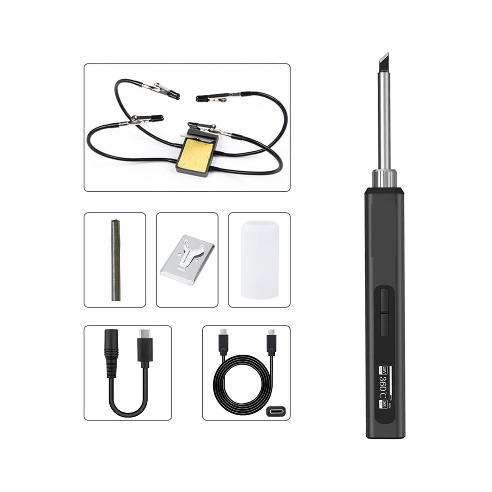 Smart Electric Soldering Iron Kit Heat Welding Repair Tools, 65W Portable Rework Station Tips Welder Temperature Adjustable,Welding Tools ,Accurate Temperature Control