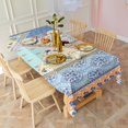 thumbnail image 3 of Rectangle Boho Patchwork Waterproof Tablecloth 60×102 Inch,Bohemian Style Stitching Colorful Floral Vintage Reusable Indoor/Outdoor Durable Table Cover for Party Kitchen Dinner Room Decor, 3 of 6
