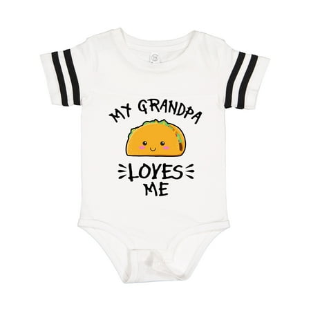 

Inktastic My Grandpa Loves Me with Taco Illustration Gift Baby Boy or Baby Girl Bodysuit