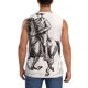 thumbnail image 4 of Fotbe Cowboy Ride A Horse Men's Camiseta sin Mangas Estampada para Hombres, Playera Casual para Gimnasio, Entrenamiento, Playa-XX-Large, 4 of 7