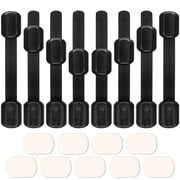 8 Pcs Child Safety Cabinet Lock with Self Adhesive Pads, Viaky Adjustable Straps Baby Proof Latches Black for Kitchen Drawer Oven Refrigerator Toilet Seat Doors Closet & Cupboard, No Drill Screw Tools