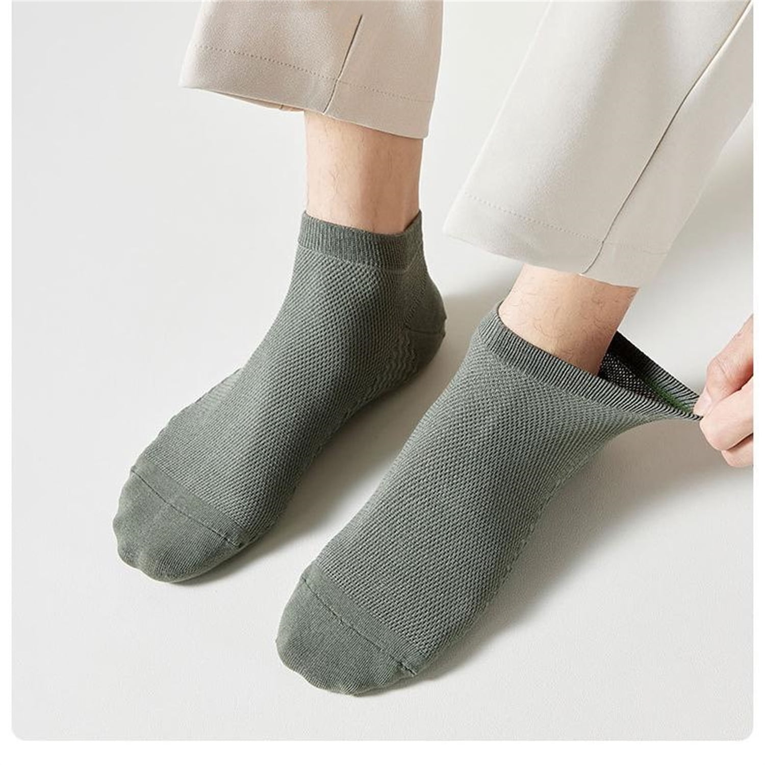 Sookeceks 6 Pairs Ankle Socks for Men Soft Breathable Mesh Cotton Socks Low Cut Soft Casual Socks Size 7-23