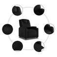 thumbnail image 3 of vidaXL Recliner Chair Black Faux Leather, 3 of 5