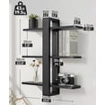 thumbnail image 4 of Gronda Black Floating Shelves for Wall Mounted, 3 Tier Pine Wood Shelf for Living Room Bathroom Bedroom Home Decoration Storage, Modern 20in, 4 of 13