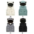 thumbnail image 3 of BULLPIANO Toddler Girls Hooded Waistcoat Hooded Vest Padded Jacket Outfit Boys Zipper Up Jacket Warm Winter Coat, 3 of 3