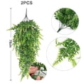 thumbnail image 2 of Plantas colgantes artificiales, follaje sintético resistente a los rayos UV para decoración interior y exterior, artesanía de alta calidad, 2 piezas, 2 of 5
