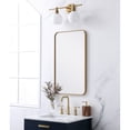 thumbnail image 3 of Soft corner metal rectangular mirror 18x30 inch in Brass, 3 of 5