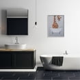 thumbnail image 4 of Stupell Industries Funny Giraffe Neck Bathtub Bathroom Theme Painting , 24 x 30, Design by Coco de Paris, 4 of 5