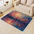 thumbnail image 2 of Floral Rugs for Living Room Bedroom - Flowers Rug 4x5 - Plant Carpet for Home Decor - Washable Non Slip Patterned Indoor Large Area Rug - Soft & Low Pile (ZL&788), 2 of 7