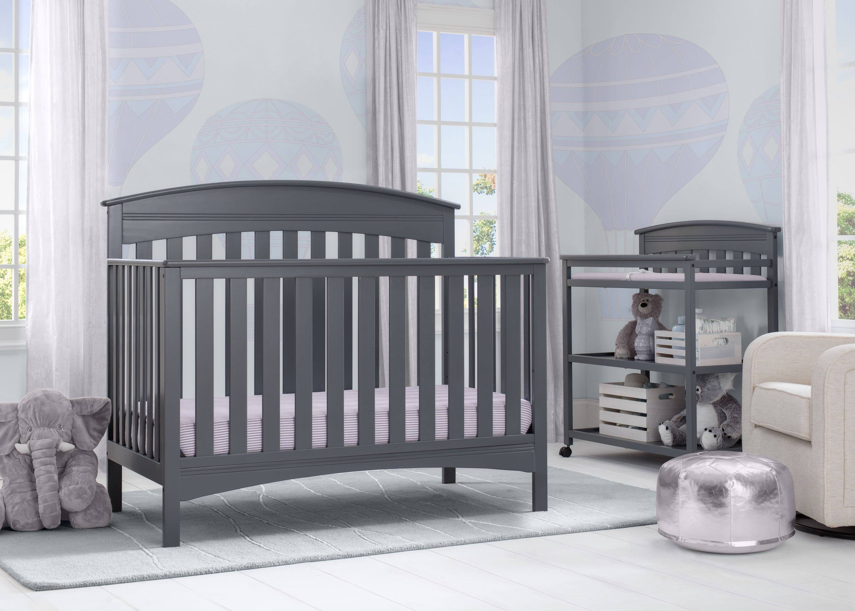 charcoal grey crib